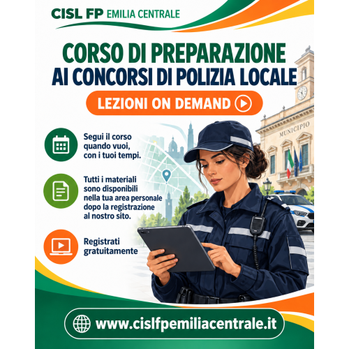 CORSO PER AGENTE DI POLIZIA LOCALE